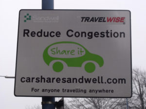 ad for car sharing service in the uk